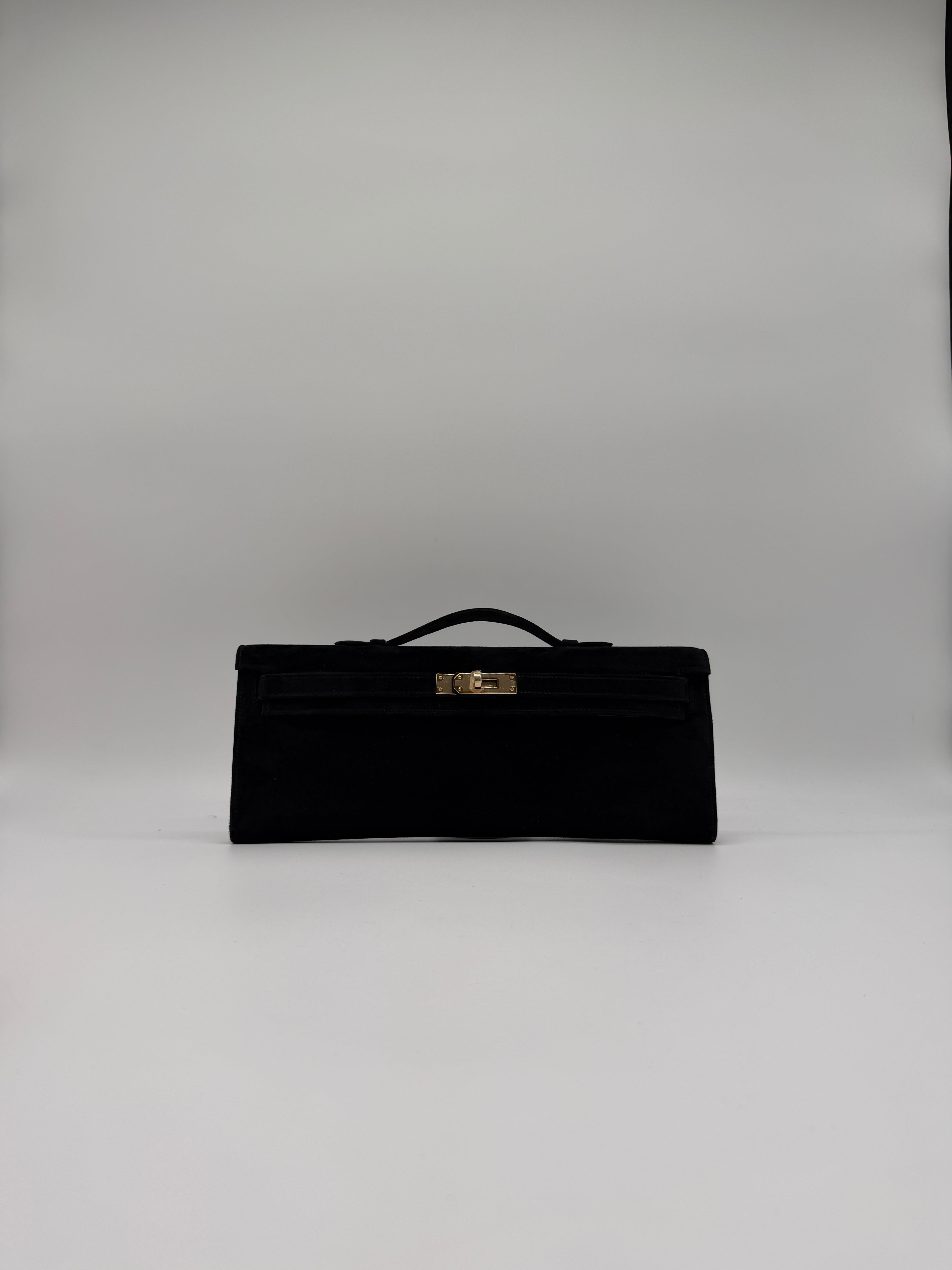 Hermès Kelly Cut Black Doblis Permabrass Hardware