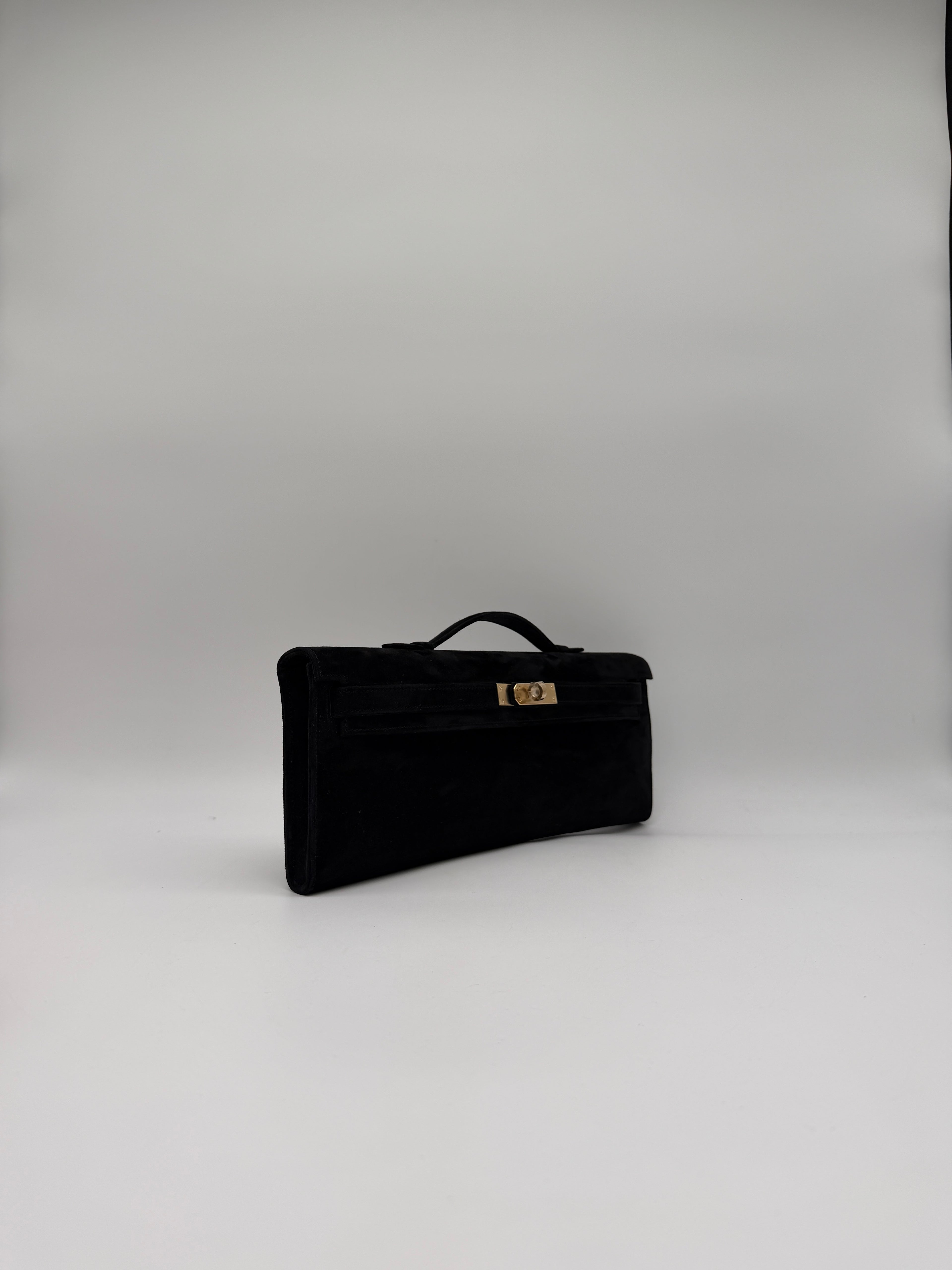 Hermès Kelly Cut Black Doblis Permabrass Hardware