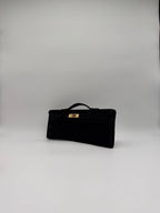 Hermès Kelly Cut Black Doblis Permabrass Hardware