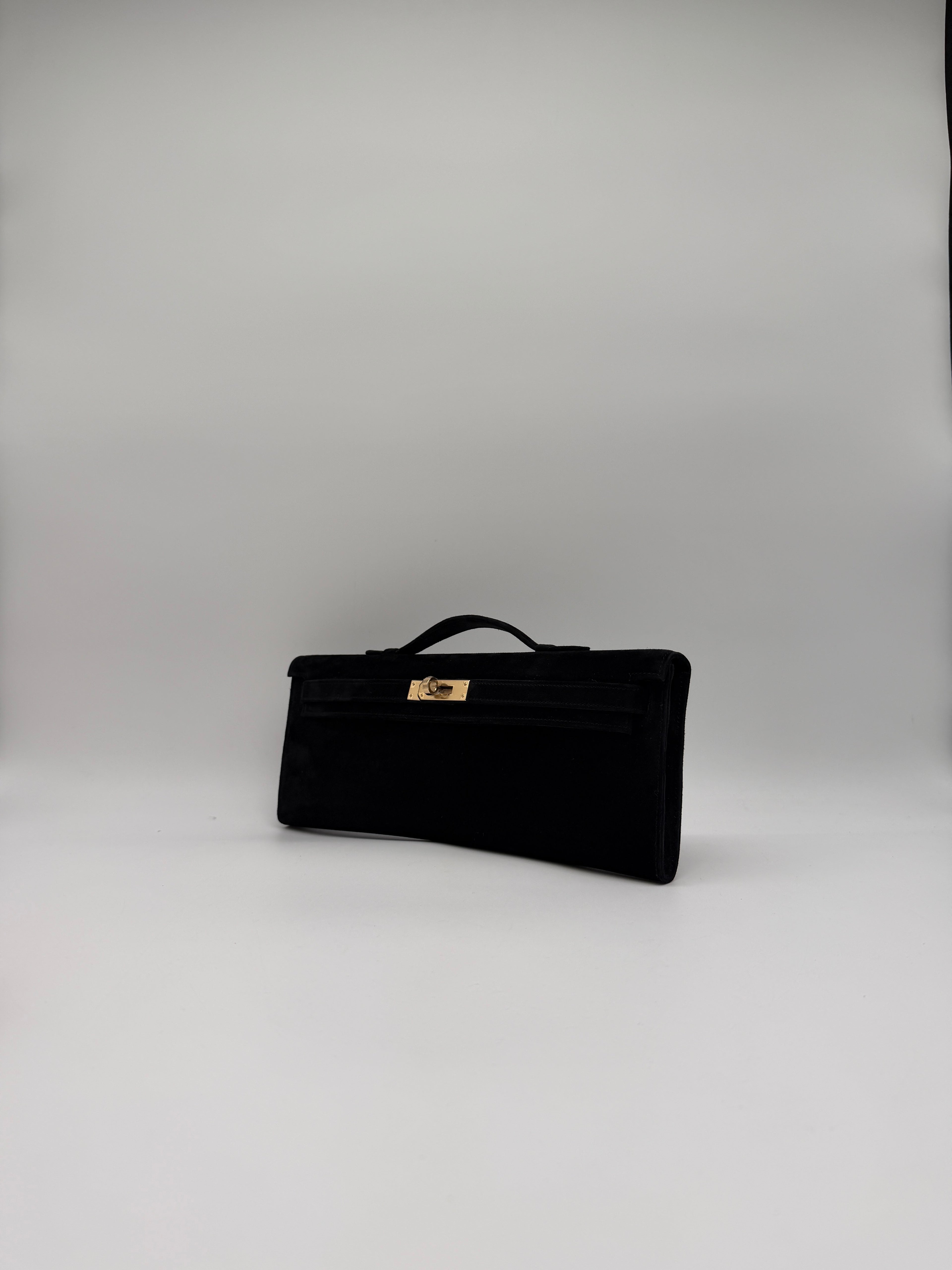 Hermès Kelly Cut Black Doblis Permabrass Hardware
