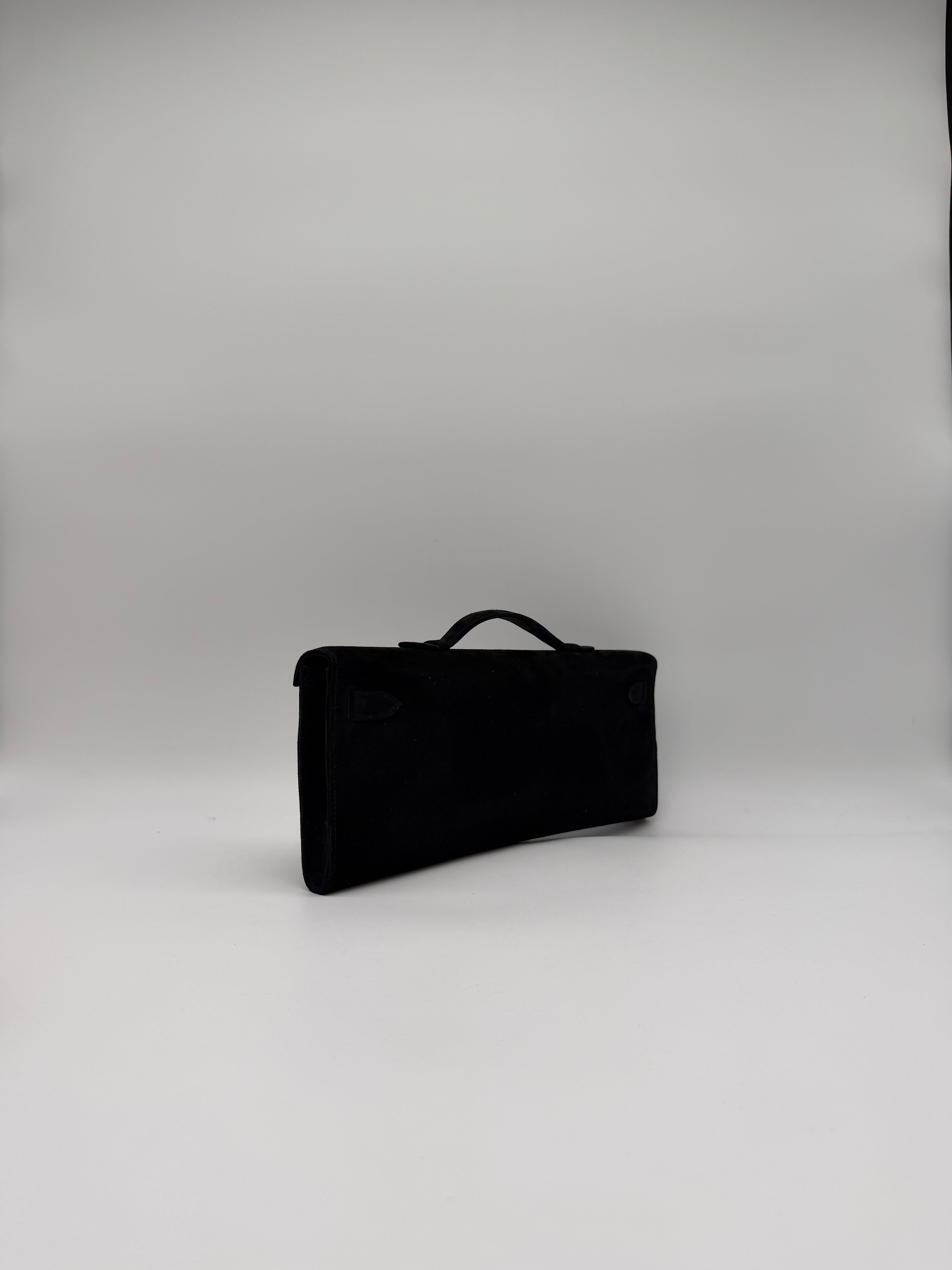 Hermès Kelly Cut Black Doblis Permabrass Hardware