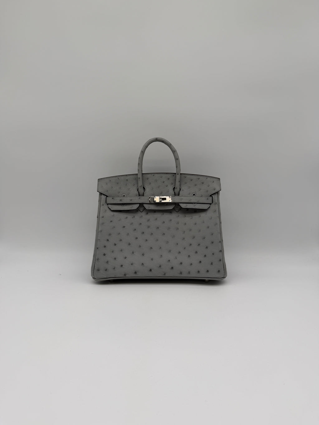 Hermès Birkin 25 Ostrich Bleu Glacier Palladium Hardware