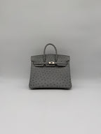 Hermès Birkin 25 Ostrich Bleu Glacier Palladium Hardware