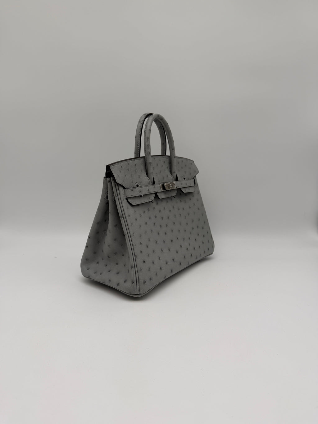 Hermès Birkin 25 Ostrich Bleu Glacier Palladium Hardware
