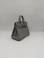 Hermès Birkin 25 Ostrich Bleu Glacier Palladium Hardware