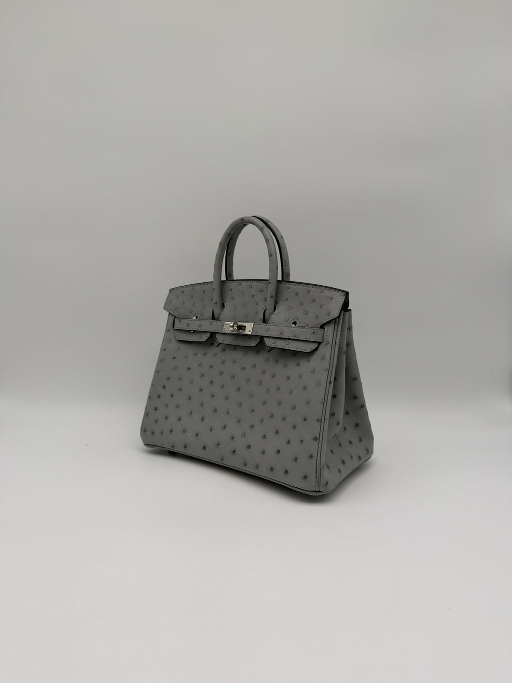 Hermès Birkin 25 Ostrich Bleu Glacier Palladium Hardware
