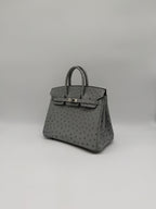 Hermès Birkin 25 Ostrich Bleu Glacier Palladium Hardware