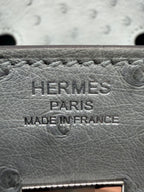 Hermès Birkin 25 Ostrich Bleu Glacier Palladium Hardware
