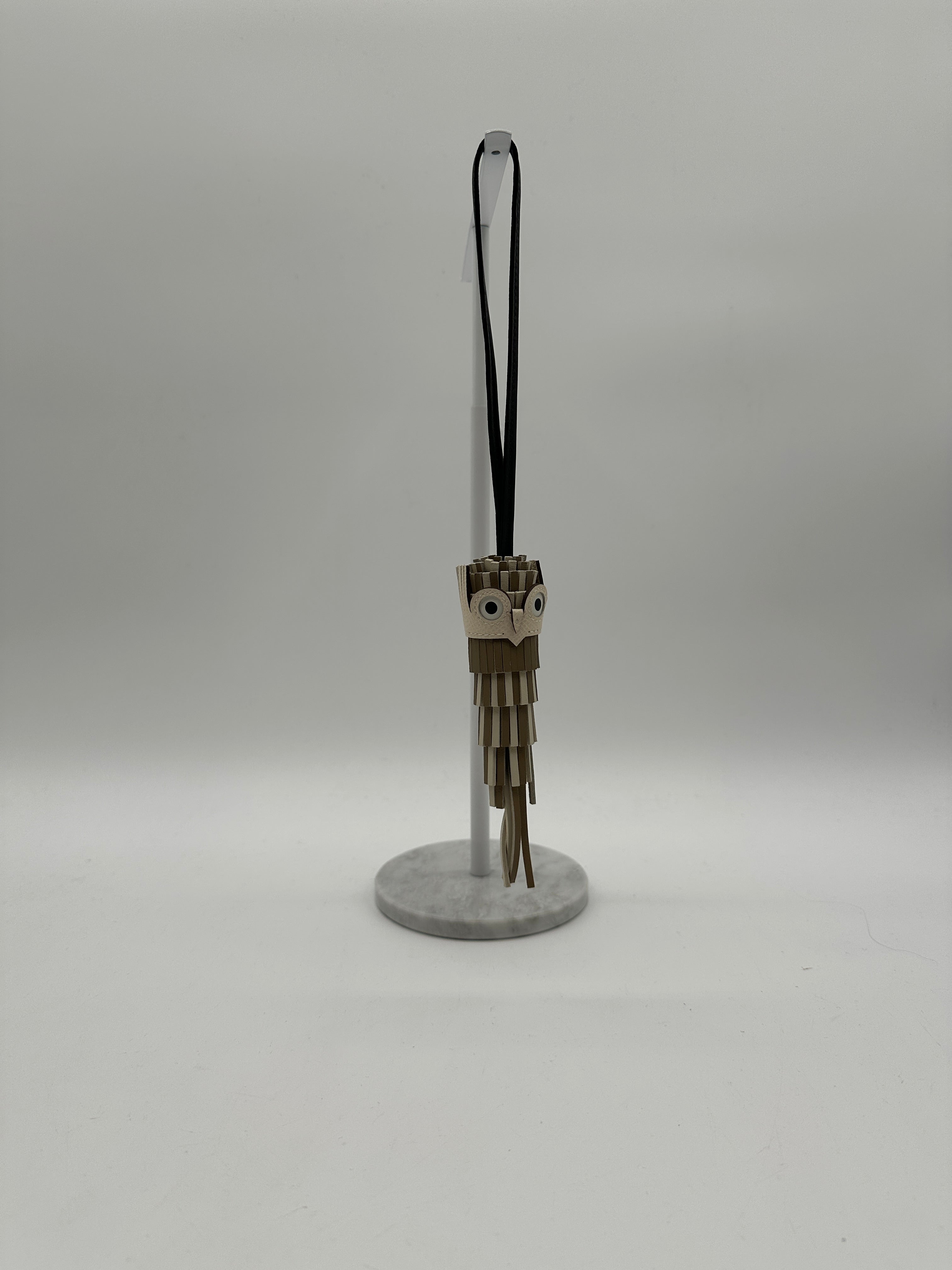 Hermès Chouette Owl Charm Marfa - Craie - Noir - Nata - Blanc Milo - Swift and Epsom