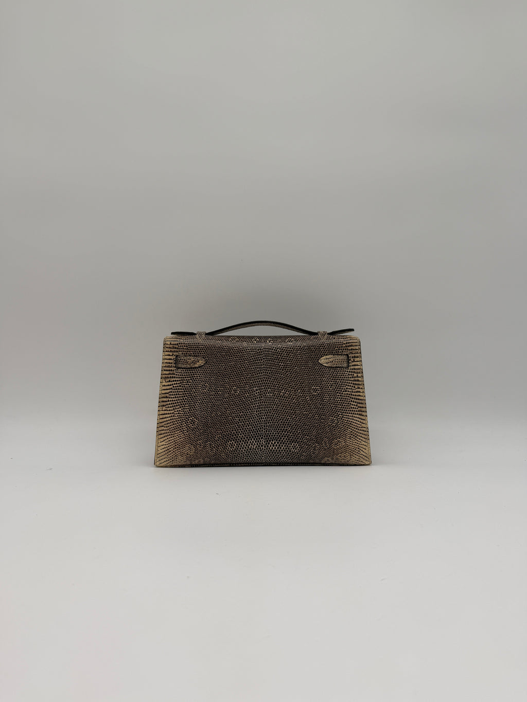 Hermès Kelly Pochette Ombre Lizard Ombre  Palladium Hardware
