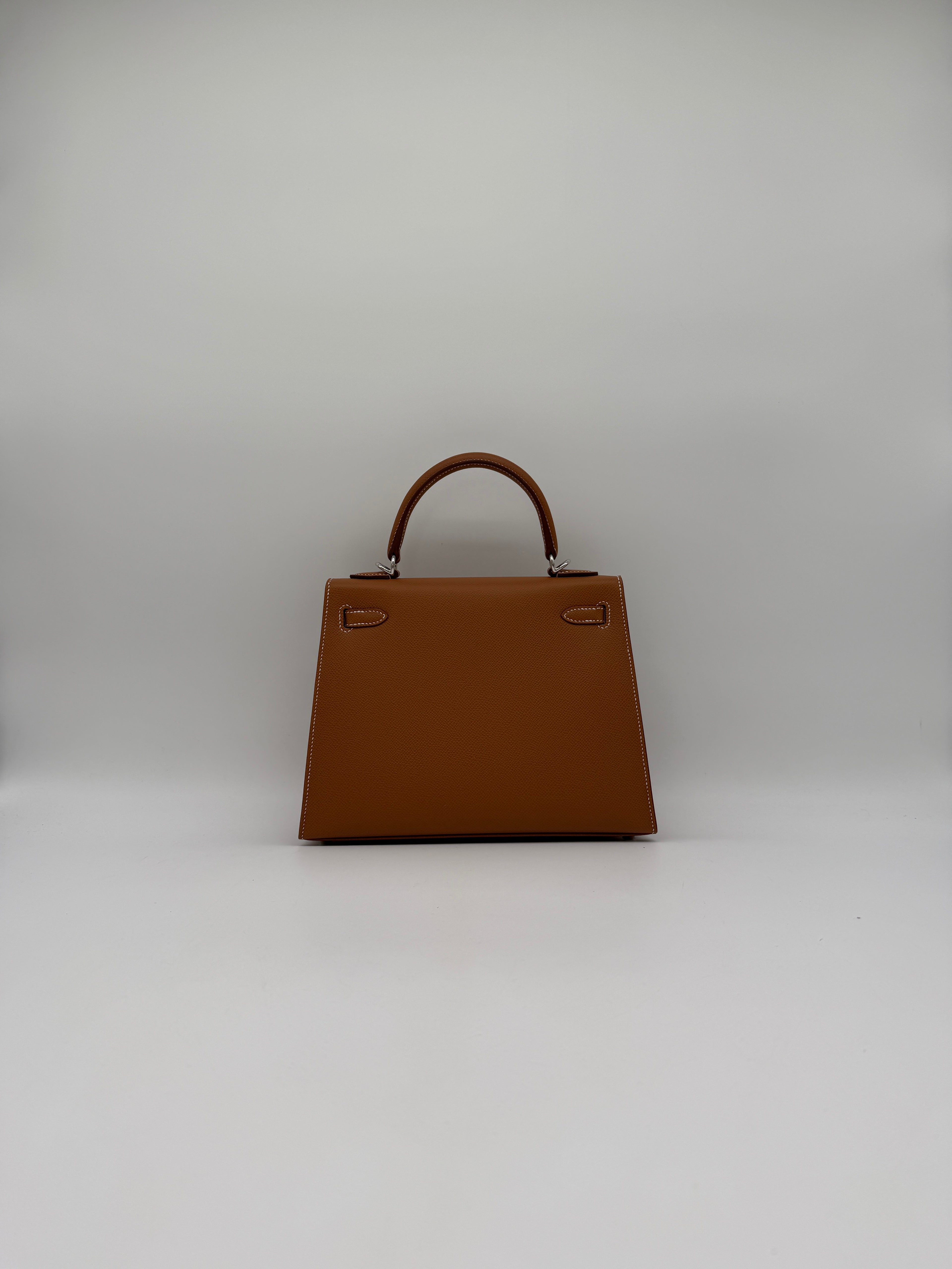Hermès Kelly 25 Gold Epsom Palladium Hardware