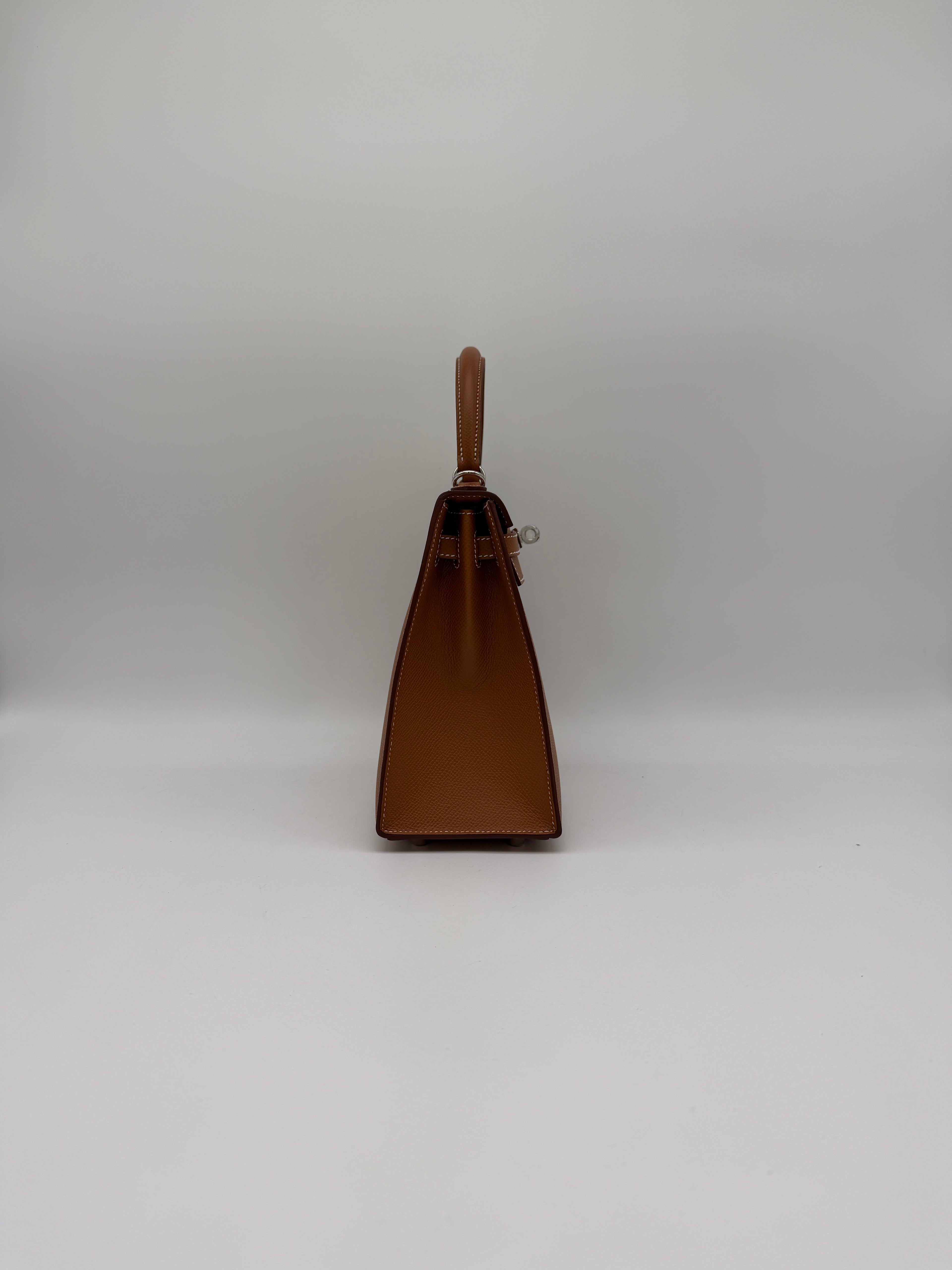 Hermès Kelly 25 Gold Epsom Palladium Hardware
