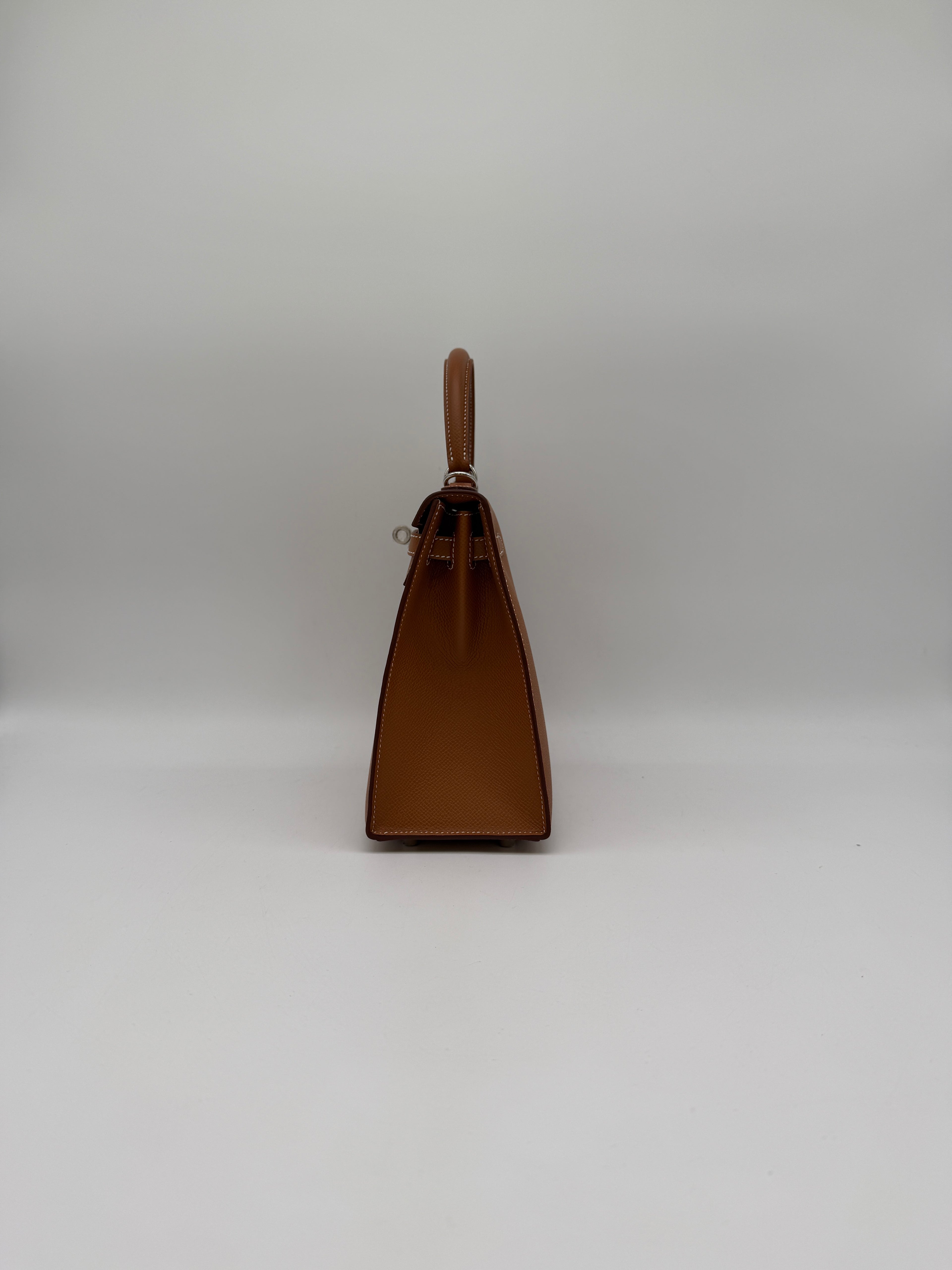 Hermès Kelly 25 Gold Epsom Palladium Hardware