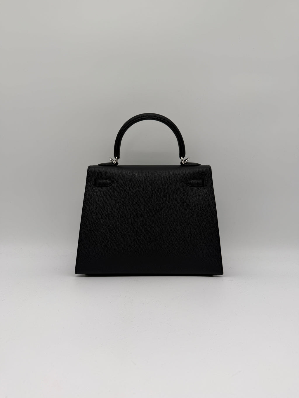 Hermès Kelly 25 Black Epsom Palladium Hardware