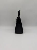 Hermès Kelly 25 Black Epsom Palladium Hardware