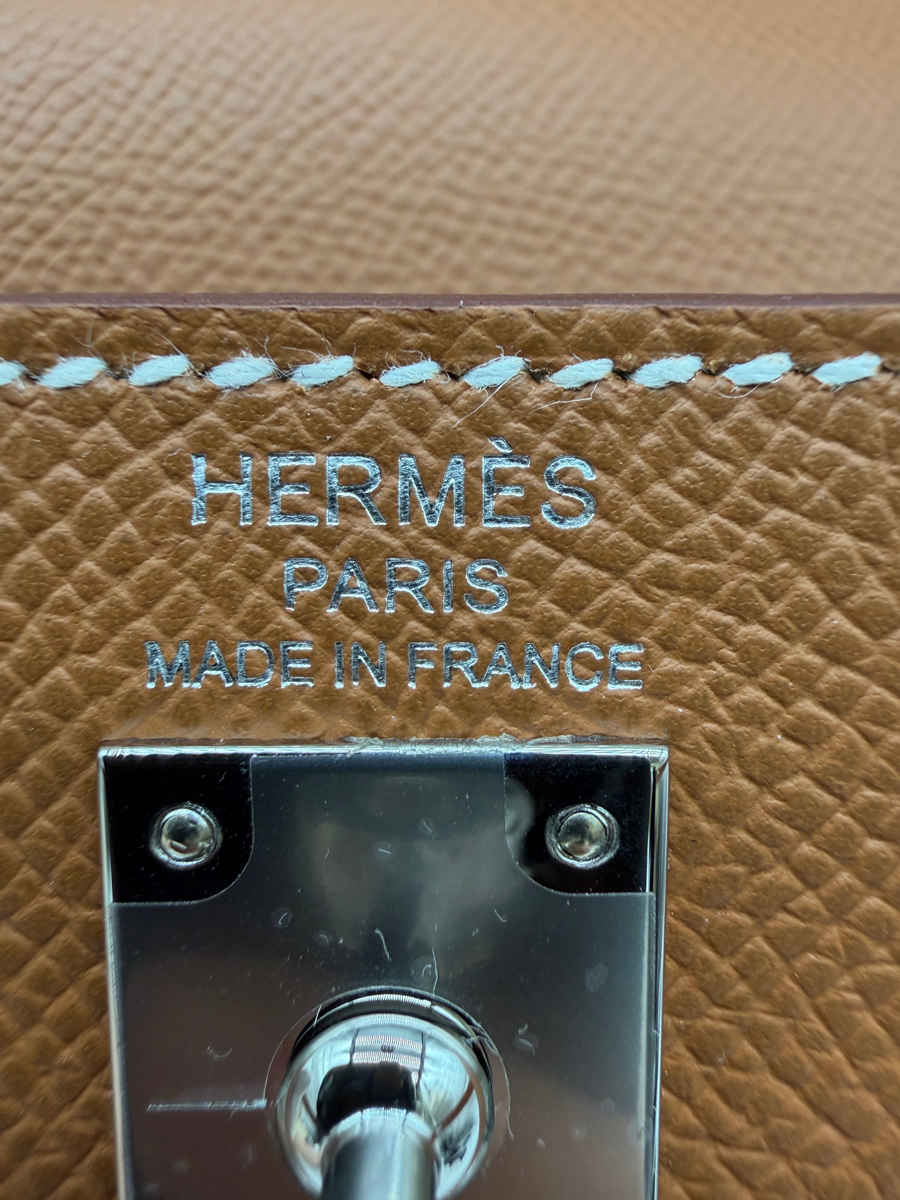 Hermès Kelly 25 Gold Epsom Palladium Hardware
