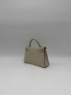 Hermès Mini Kelly Beton Matte Croc Permabrass Hardware