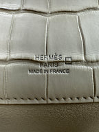 Hermès Kelly Cut Beton Matte Alligator Palladium Hardware