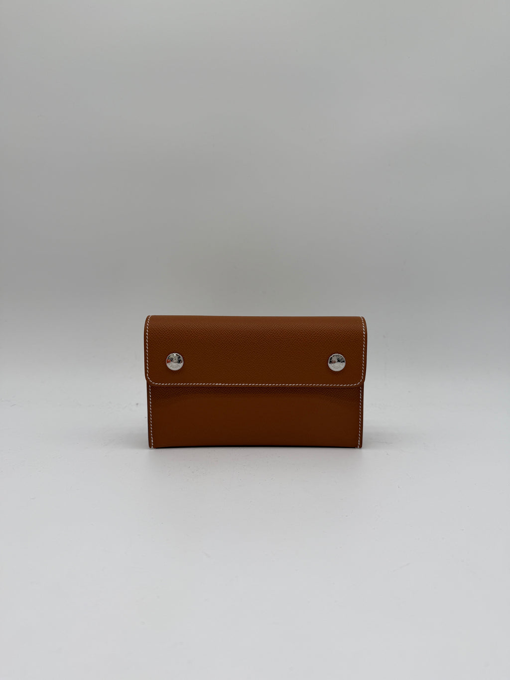 Hermès Pochette Hermesnap Wallet Gold Epsom Palladium Hardware