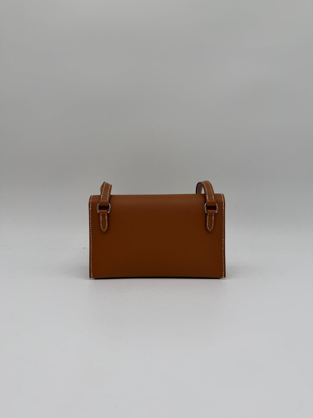 Hermès Pochette Hermesnap Wallet Gold Epsom Palladium Hardware