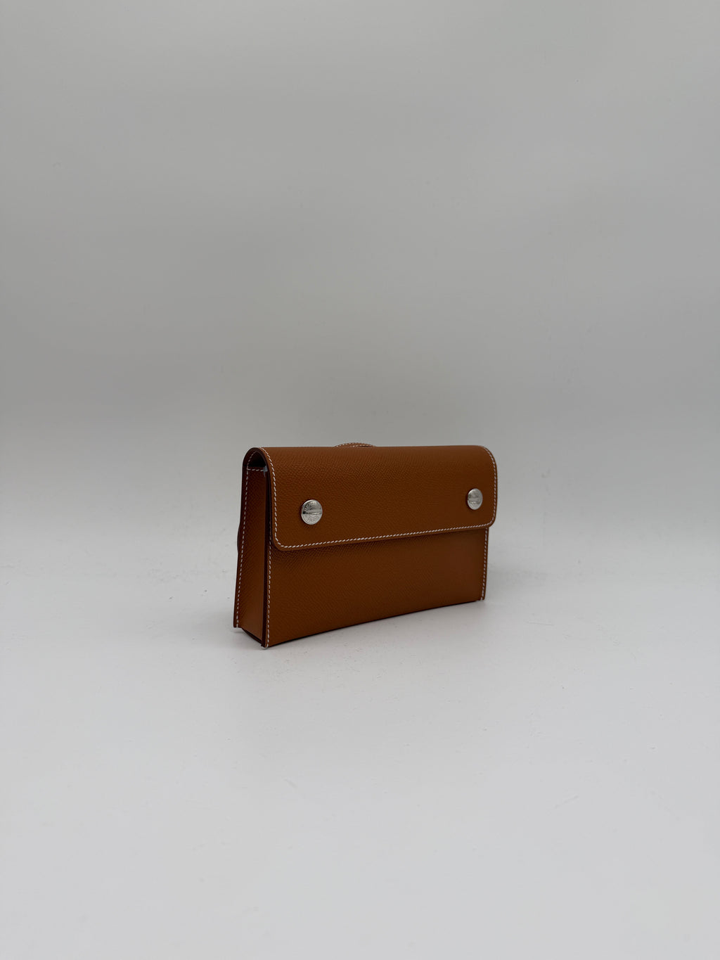Hermès Pochette Hermesnap Wallet Gold Epsom Palladium Hardware