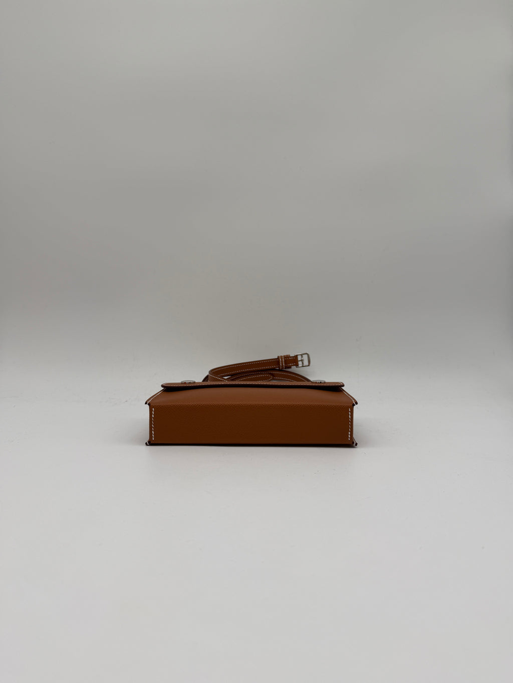 Hermès Pochette Hermesnap Wallet Gold Epsom Palladium Hardware