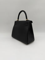 Hermès Kelly 25 Black Togo Gold Hardware