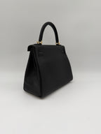 Hermès Kelly 25 Black Togo Gold Hardware