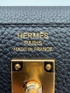 Hermès Kelly 25 Black Togo Gold Hardware