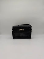 Hermès Kelly Messenger PM Black Matte Porosus Palladium Hardware