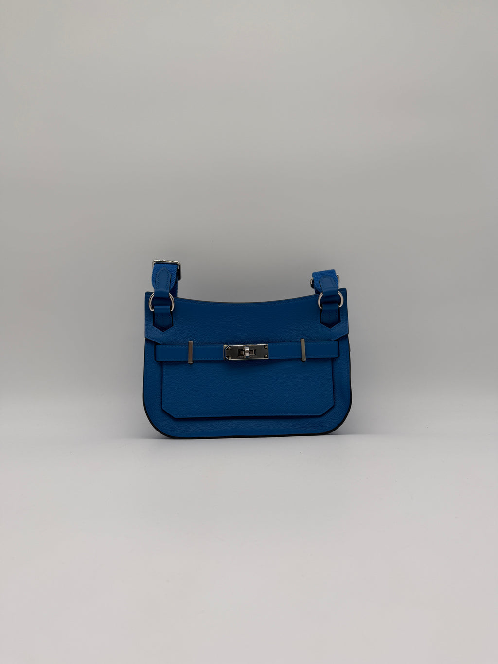 Hermès Mini Jypsiere Evercolor Blue Zellige Palladium Hardware