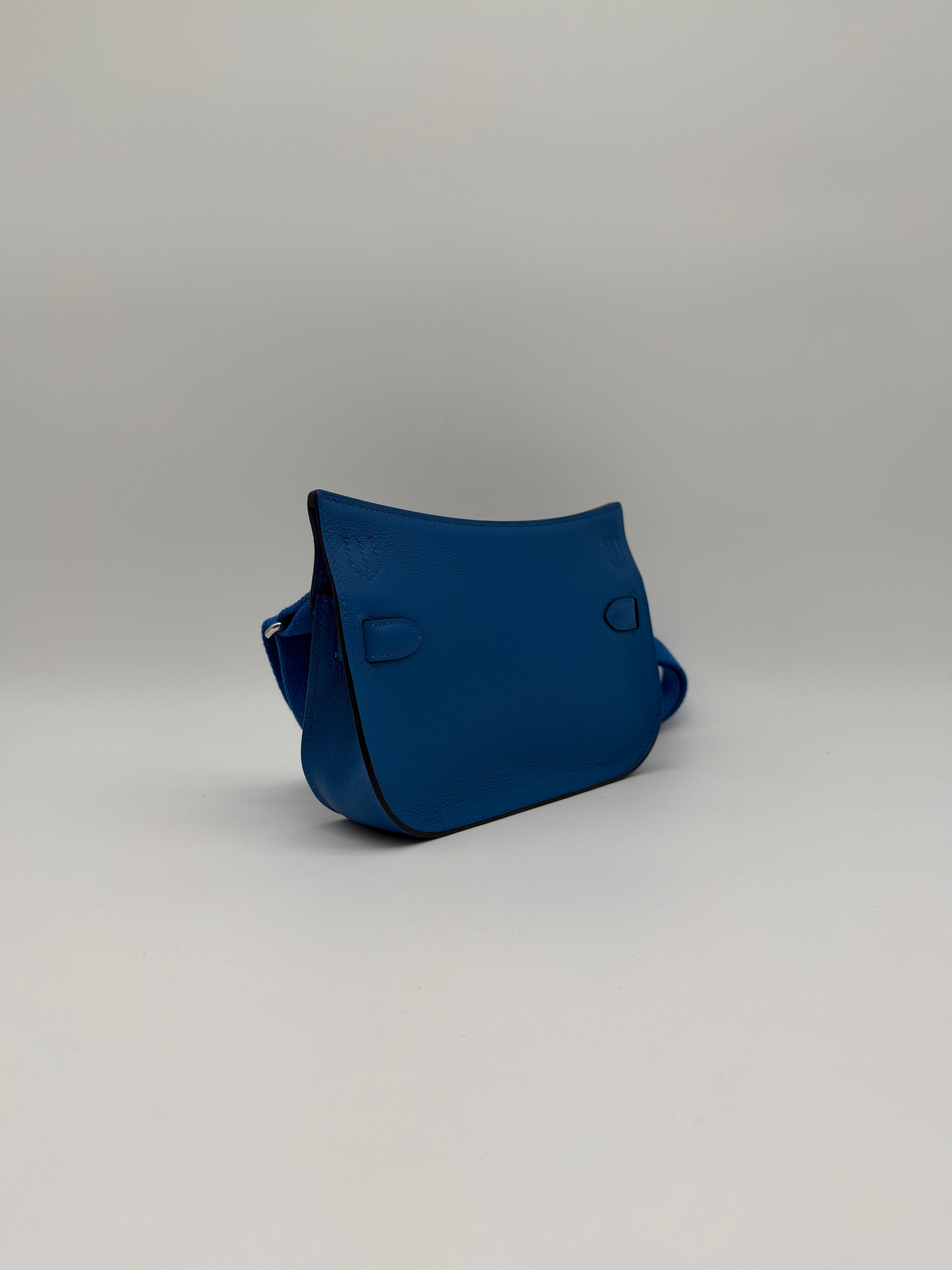 Hermès Mini Jypsiere Evercolor Blue Zellige Palladium Hardware