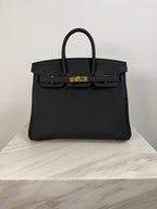 Hermès Birkin 25 Black Togo Gold Hardware