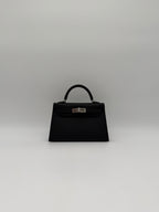 Hermès Mini Kelly HSS Verso Black/ Bordeaux Epsom Palladium Hardware
