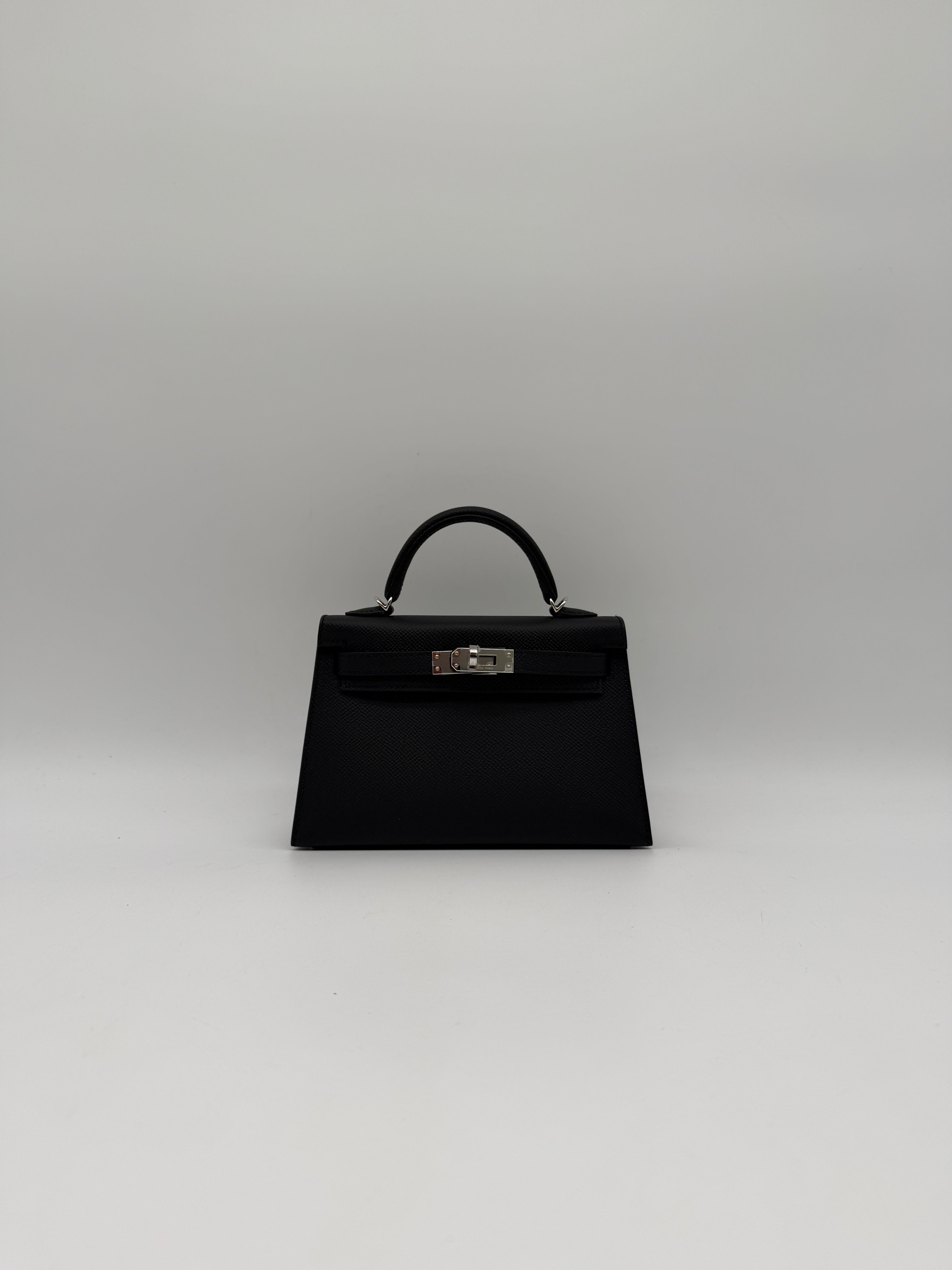 Hermès Mini Kelly HSS Verso Black/ Bordeaux Epsom Palladium Hardware