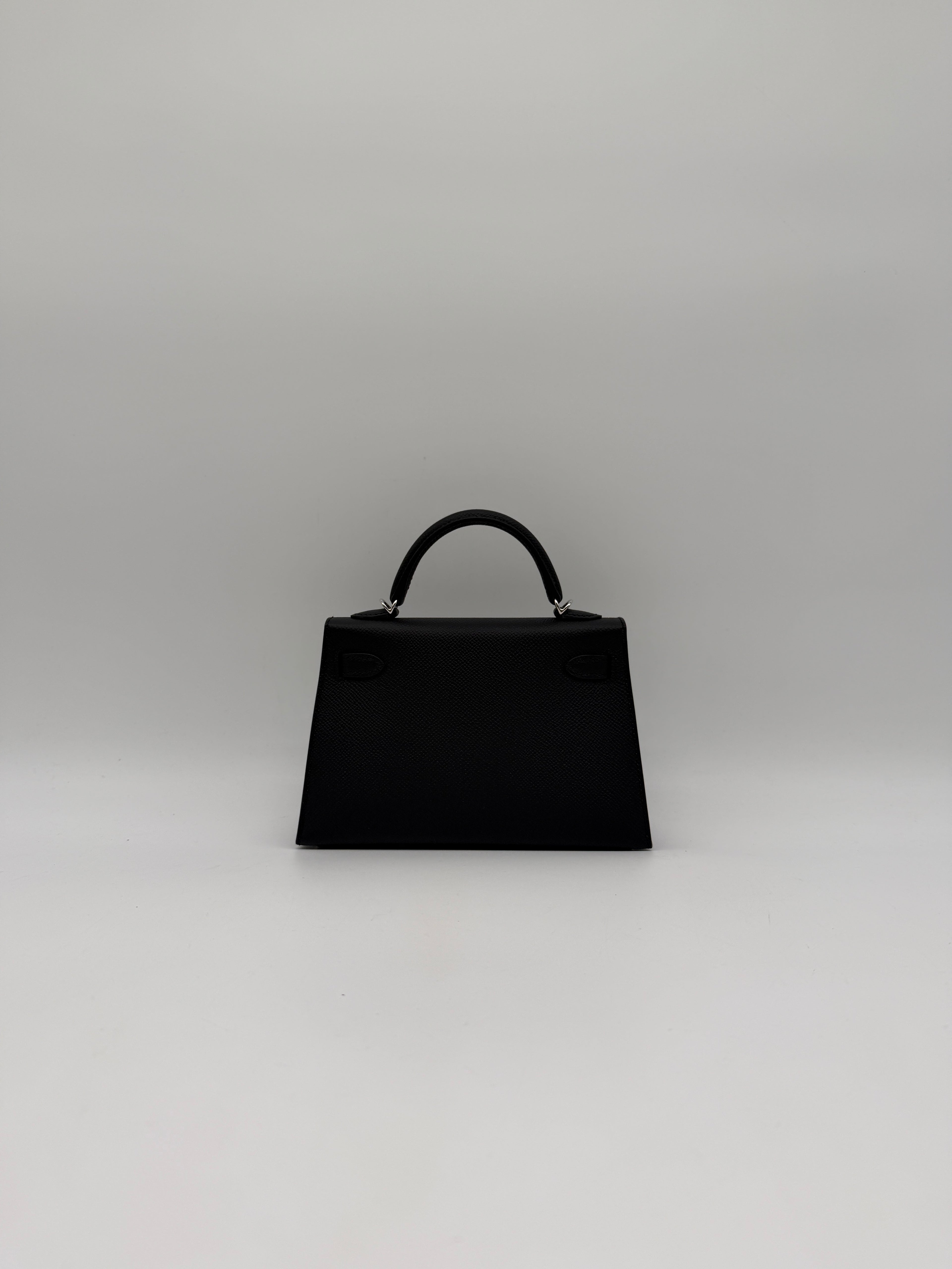 Hermès Mini Kelly HSS Verso Black/ Bordeaux Epsom Palladium Hardware