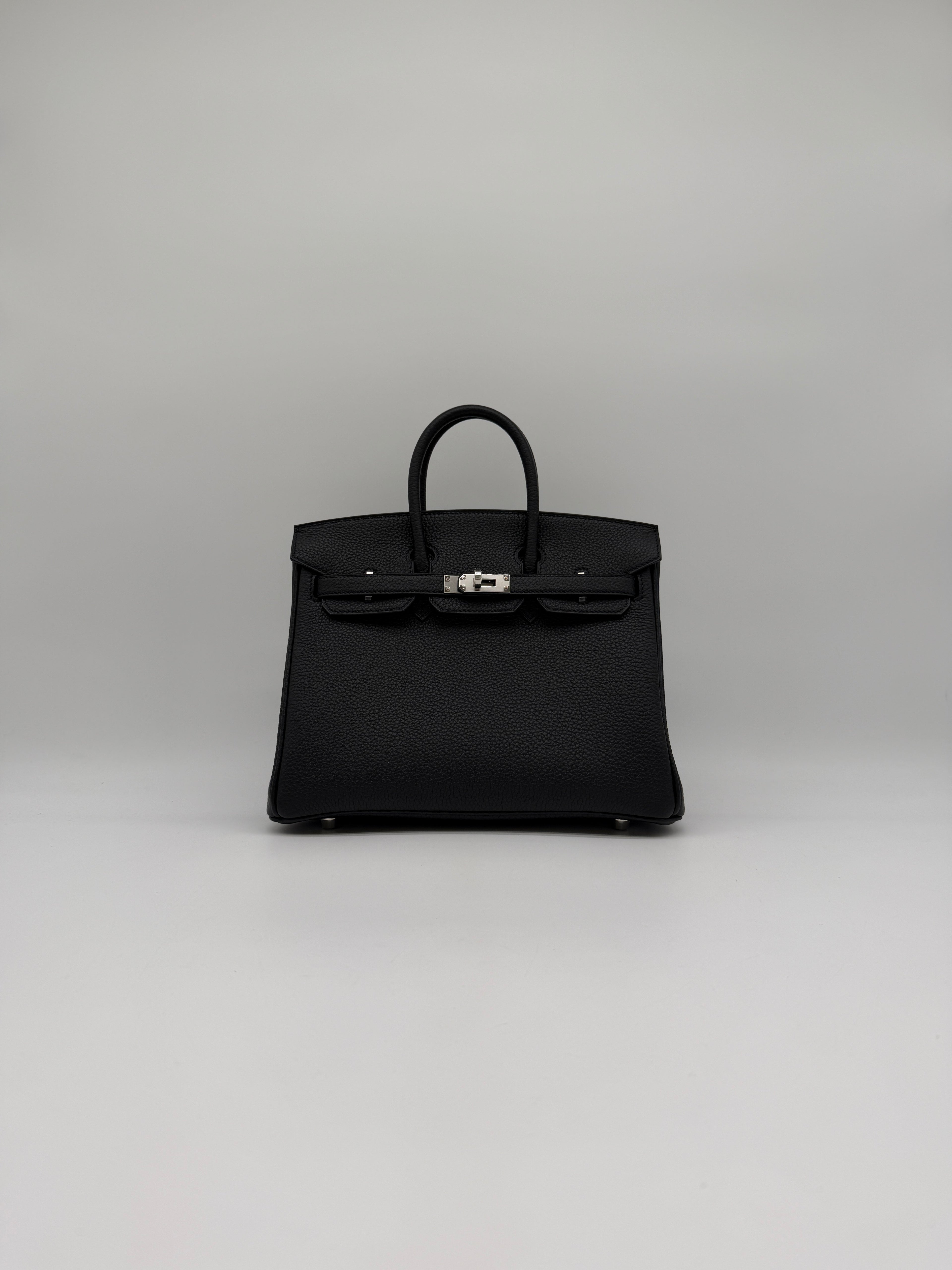 Hermès Birkin 25 Black Togo Palladium Hardware