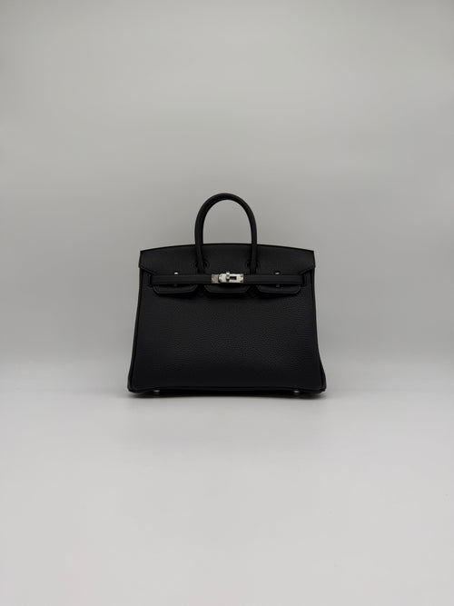 Hermès Birkin 25 Black Togo Palladium Hardware