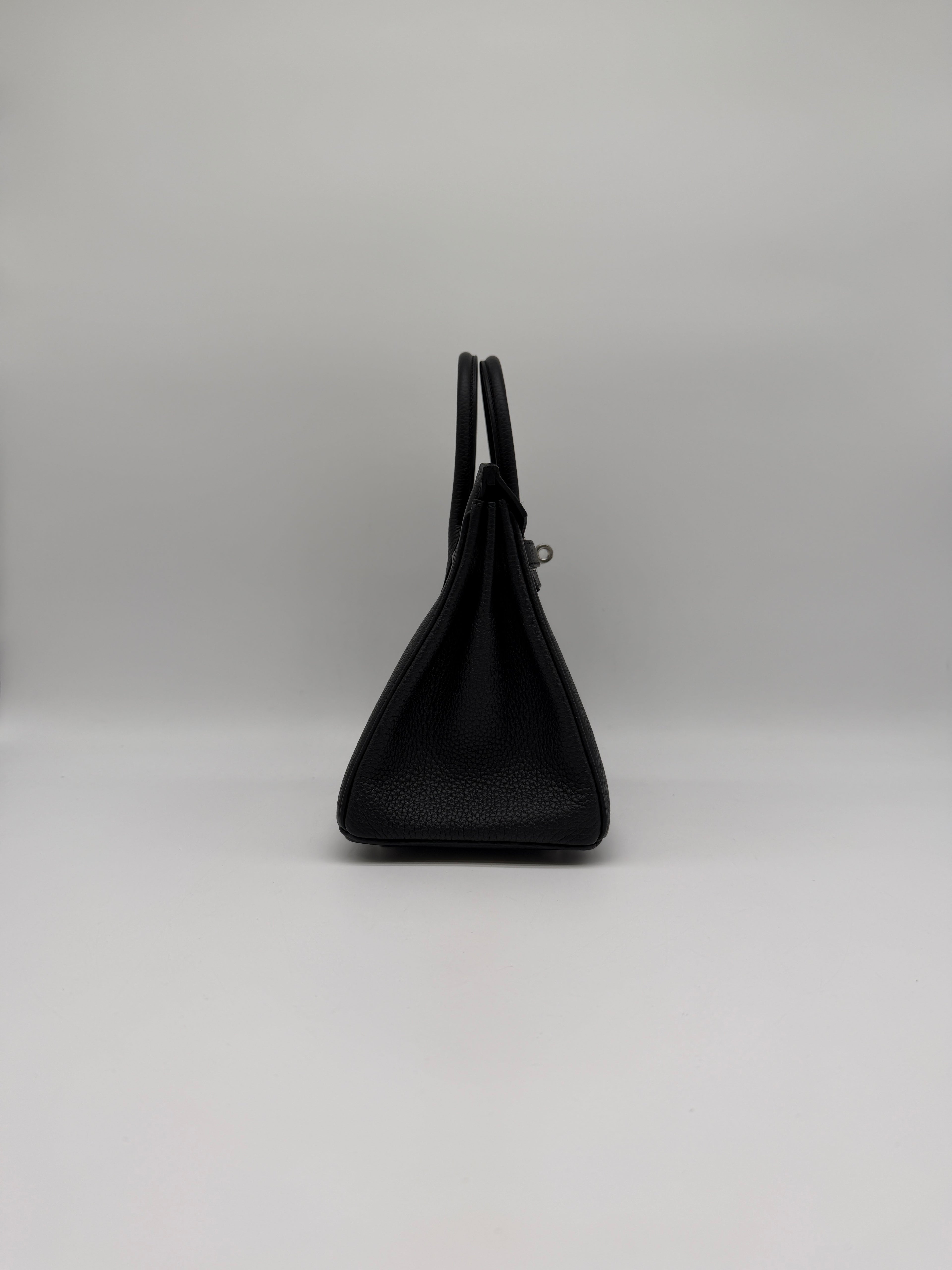 Hermès Birkin 25 Black Togo Palladium Hardware