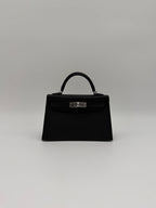 Hermès Mini Black Epsom Palladium Hardware