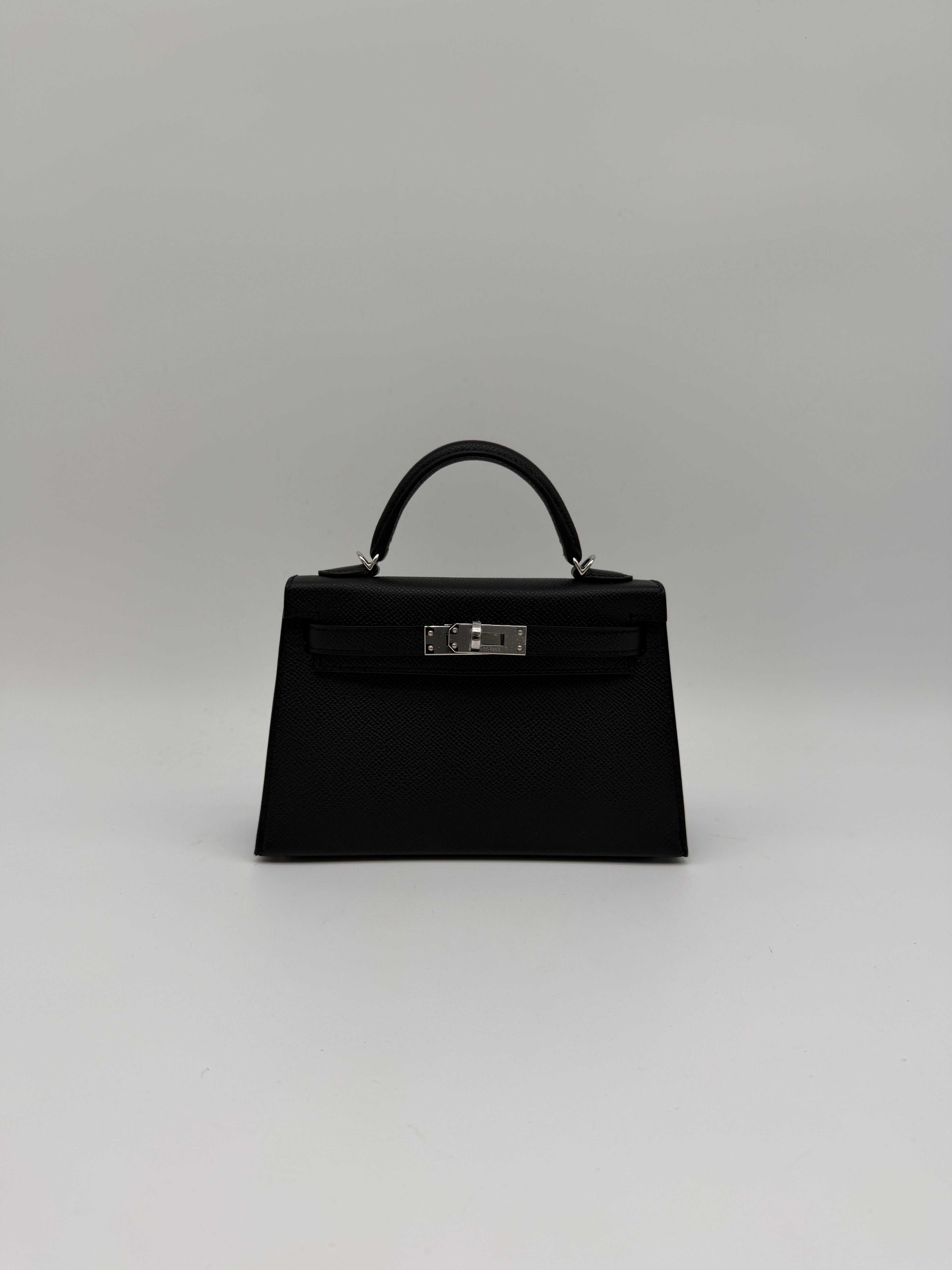 Hermès Mini Black Epsom Palladium Hardware