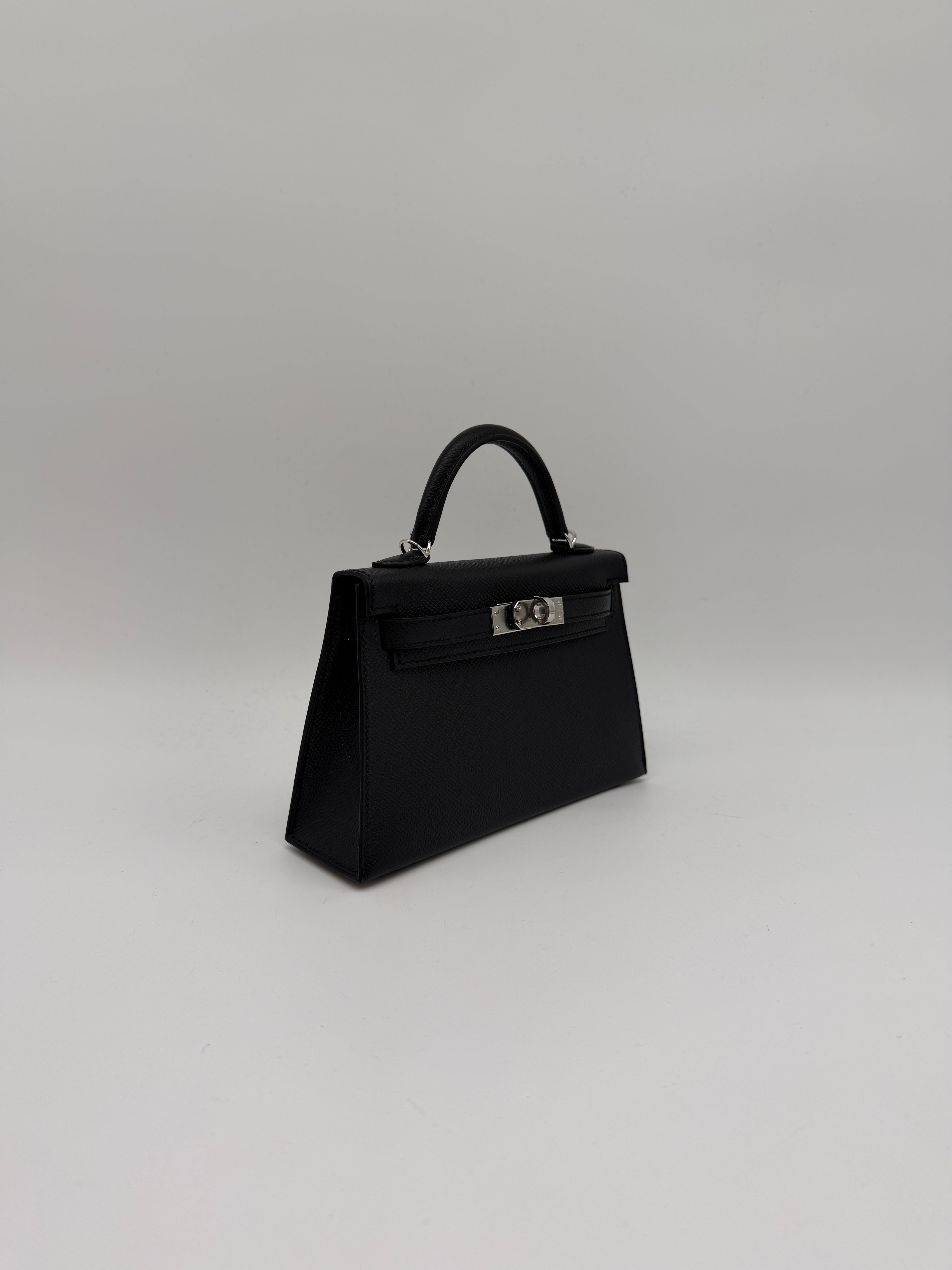 Hermès Mini Black Epsom Palladium Hardware