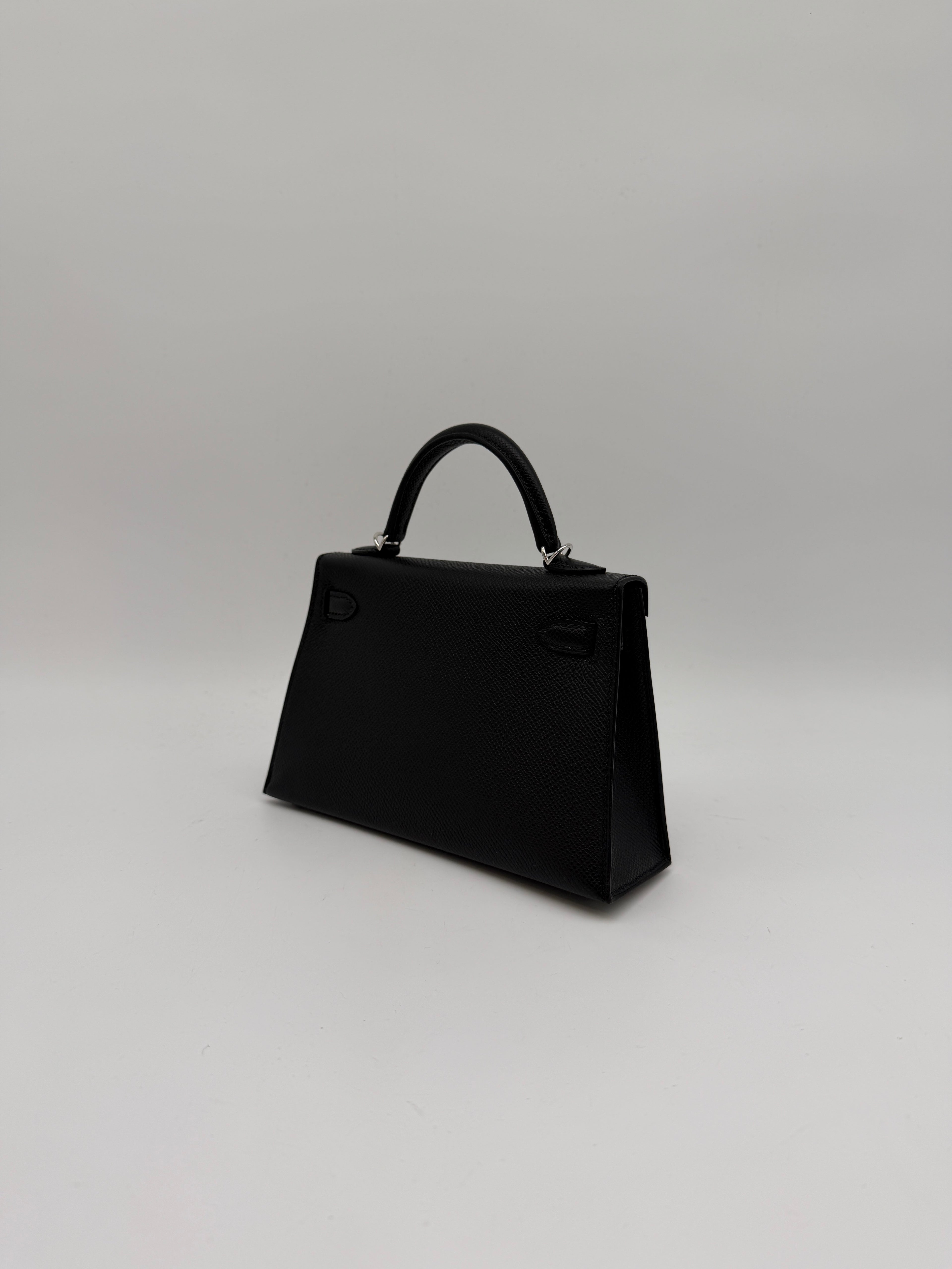 Hermès Mini Black Epsom Palladium Hardware