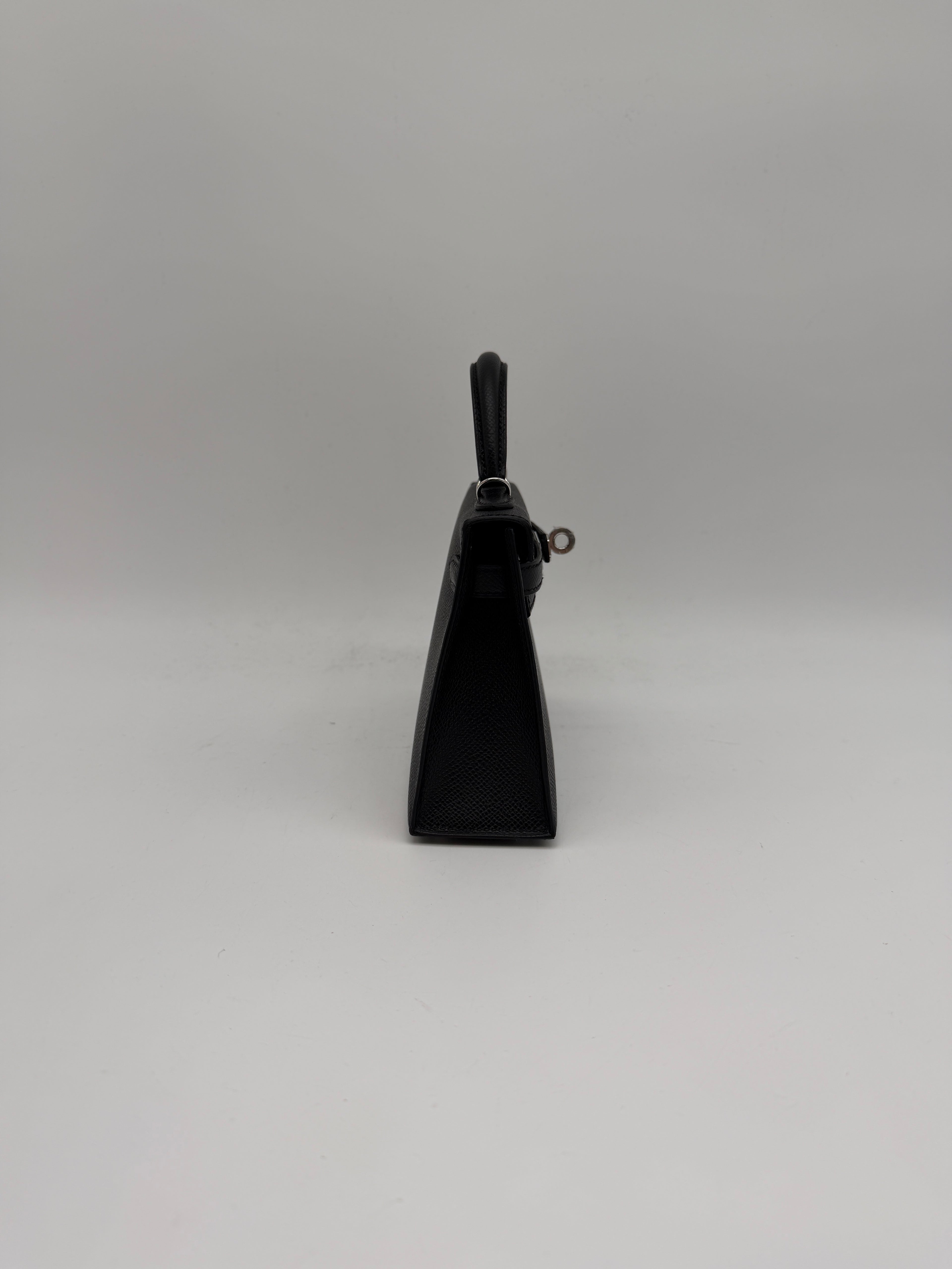 Hermès Mini Black Epsom Palladium Hardware
