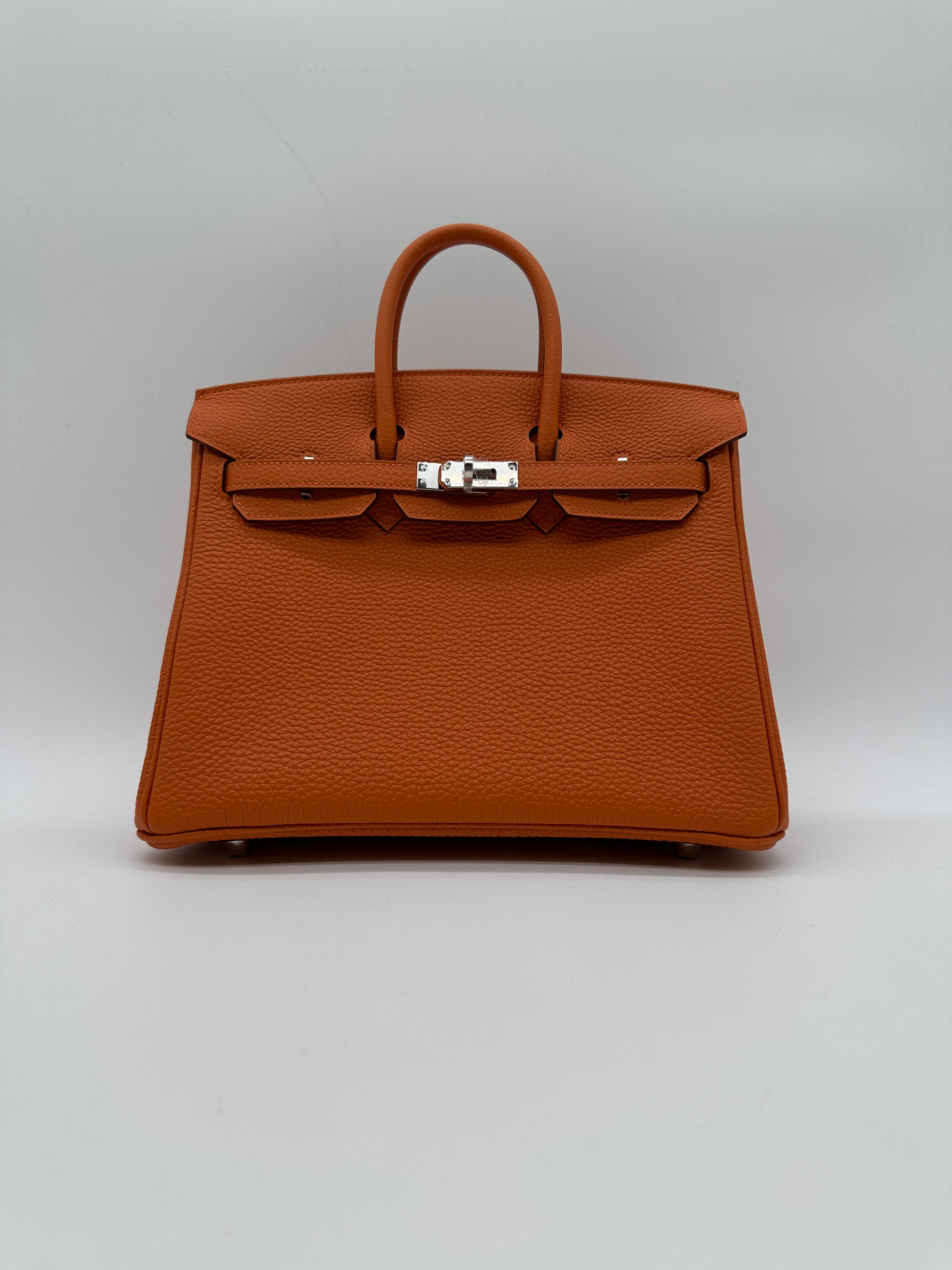 Hermès Birkin 25 Orange Togo Palladium Hardware