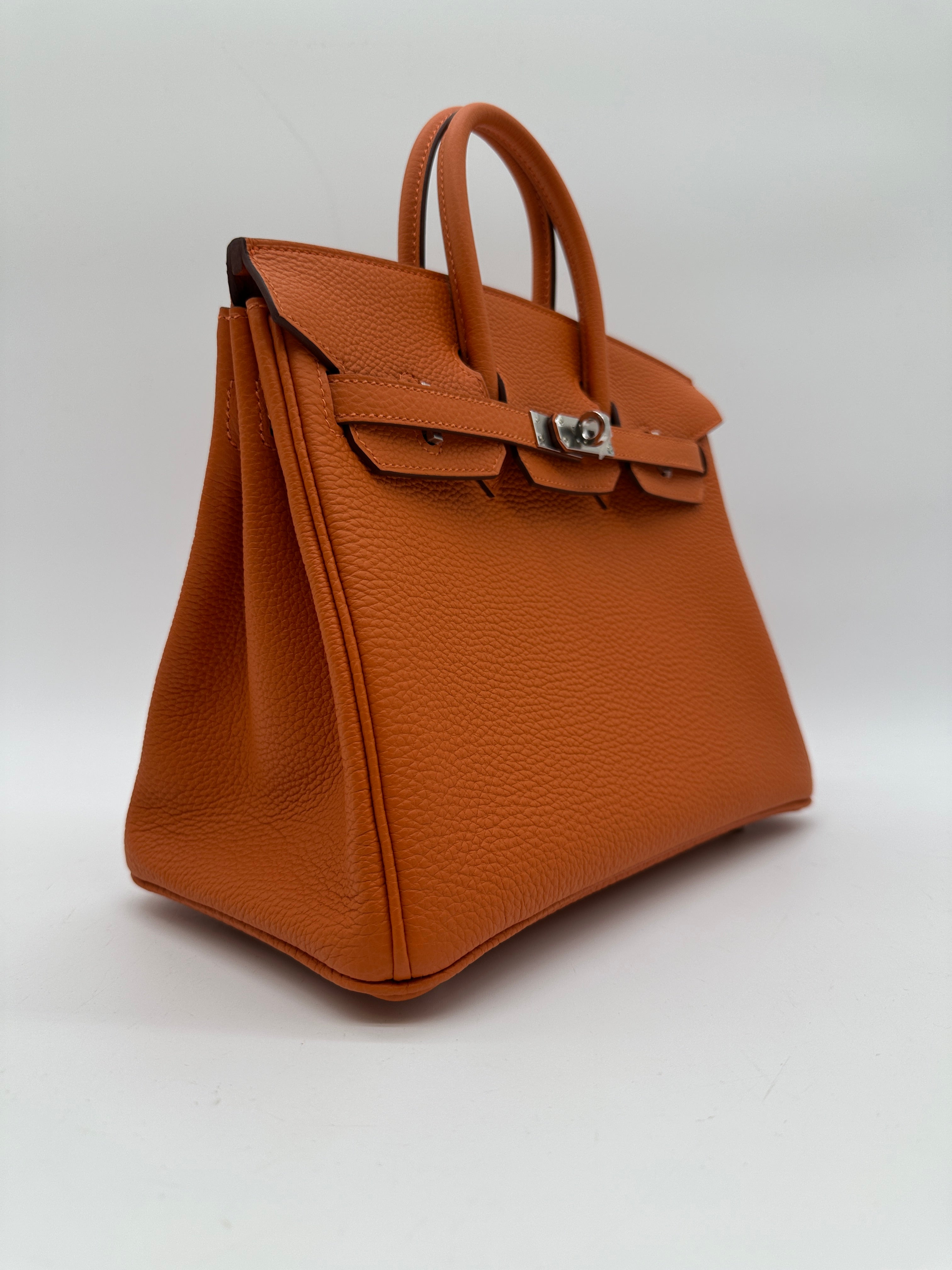 Hermès Birkin 25 Orange Togo Palladium Hardware