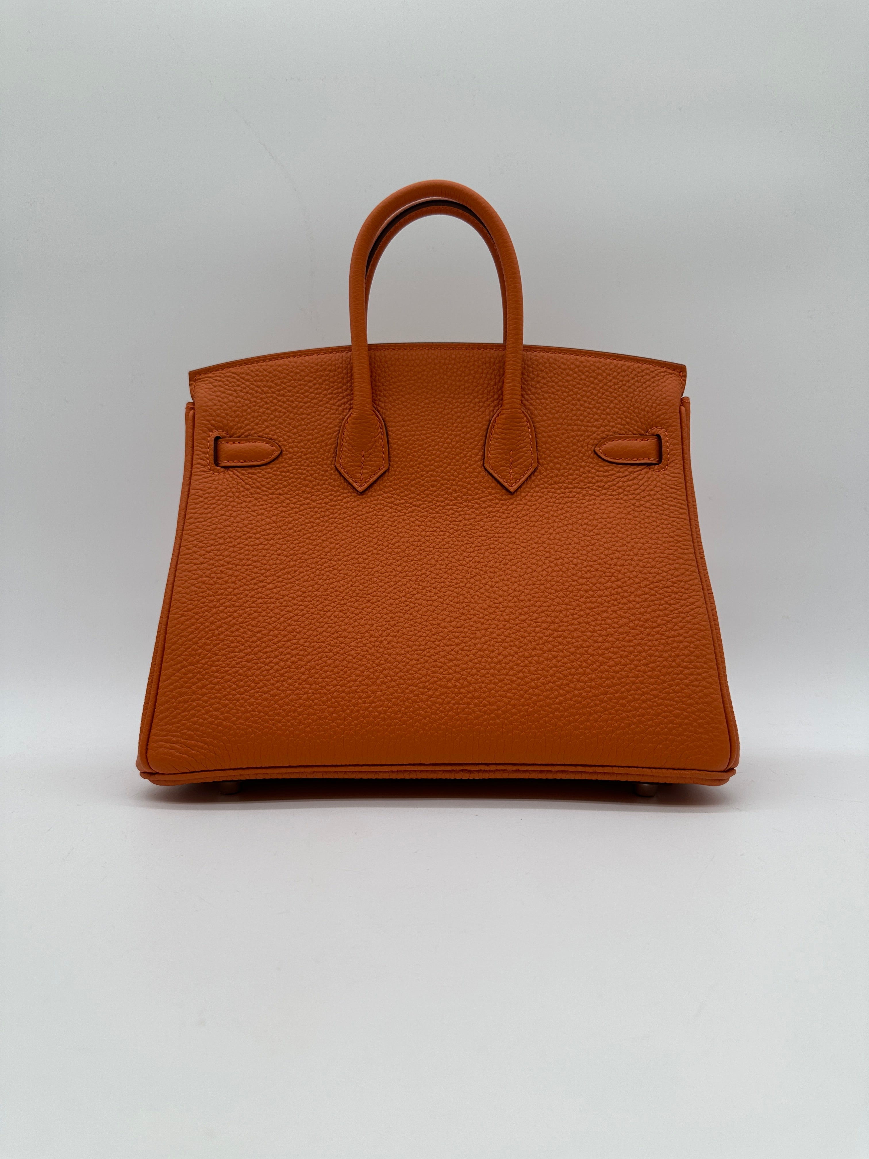 Hermès Birkin 25 Orange Togo Palladium Hardware