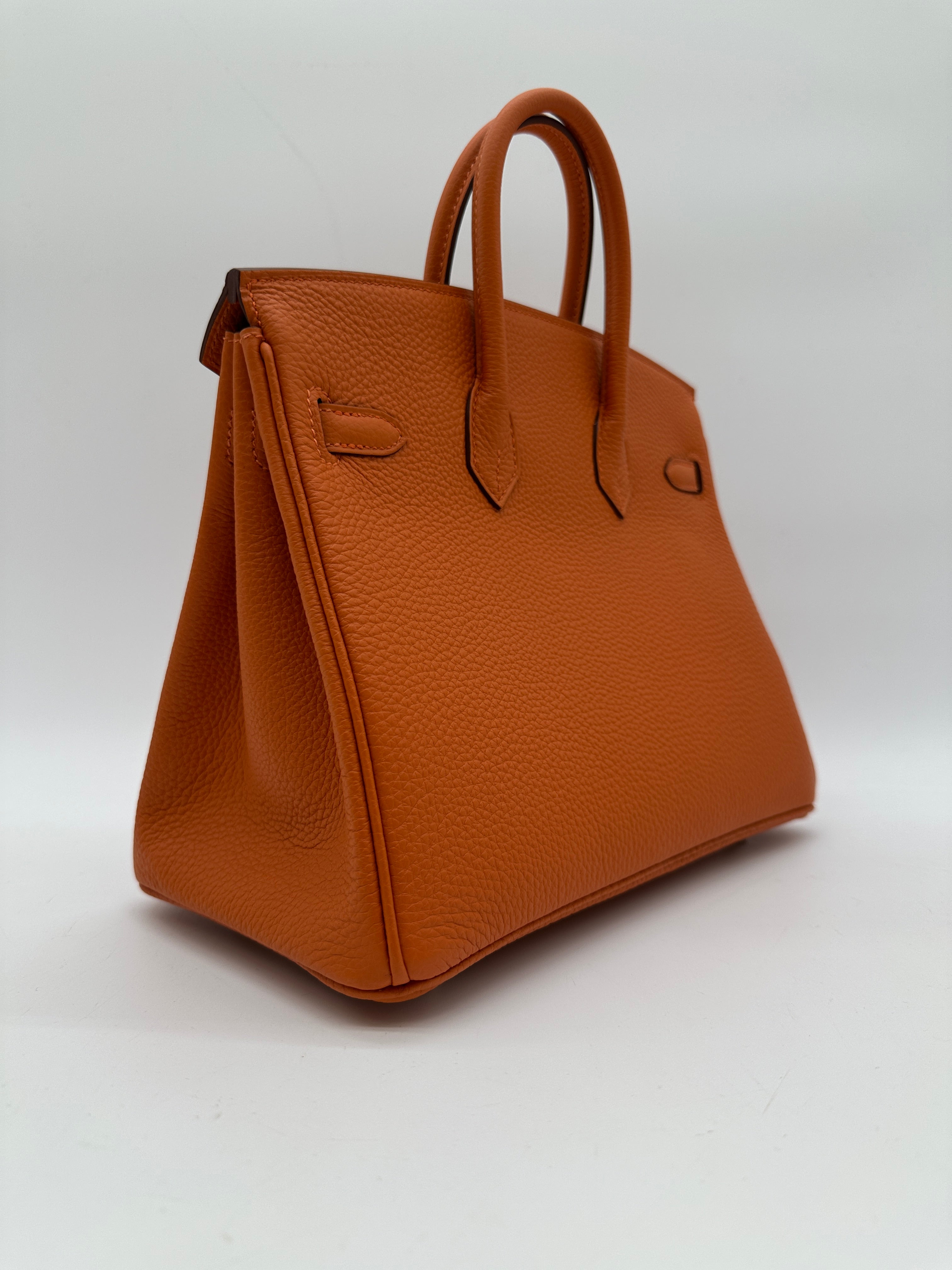 Hermès Birkin 25 Orange Togo Palladium Hardware