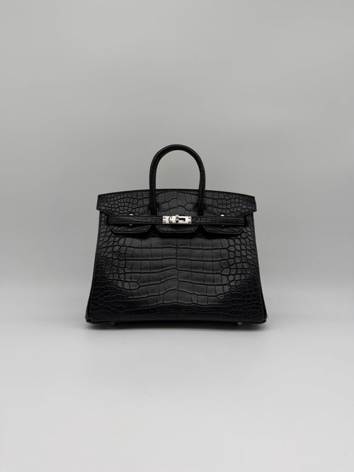 Hermès Birkin 25 Black Matte Palladium Hardware