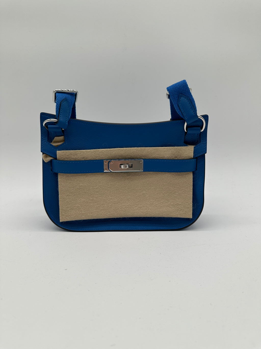 Hermès Mini Jypsiere Evercolor Blue Zellige Palladium Hardware